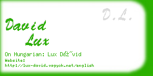 david lux business card